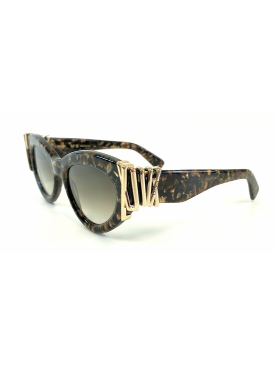 Lanvin LNV671S 239 50mm Oval Cat Eye Sunglasses Textured Brown Gold Gradient main image 4